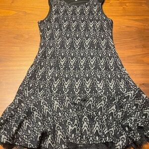 Mystree Black and Gray Patterned dress